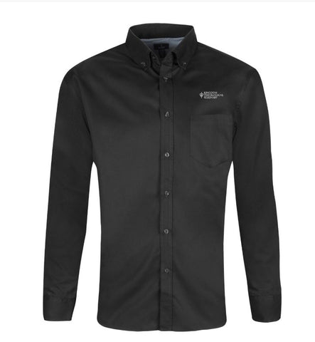 KTS Men's Black Long Sleeve Dress Shirt (Regular and Big and Tall)